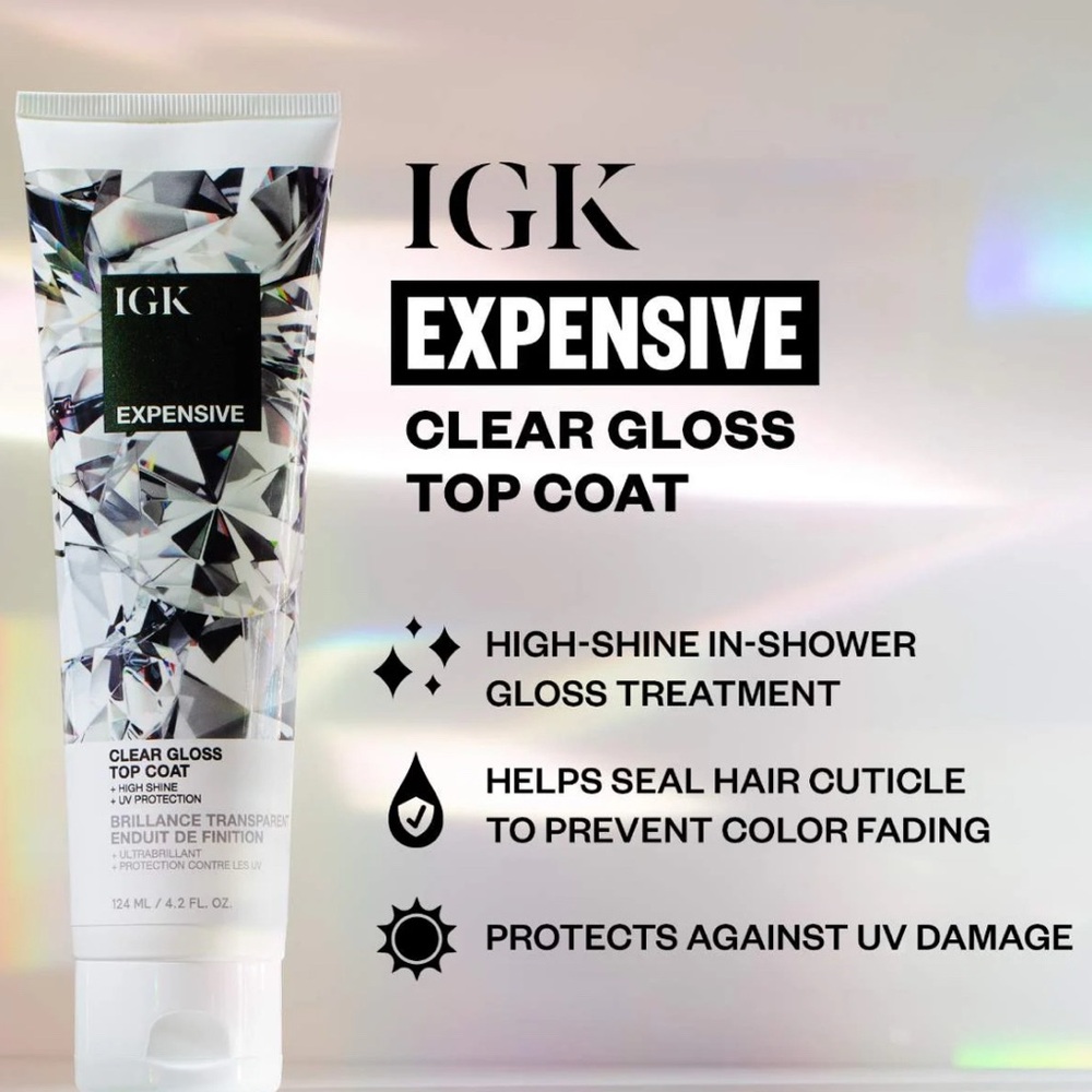 GK Expensive Clear Gloss Top Coat - Black and White